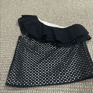 Elegant Black Ruffle Shirt